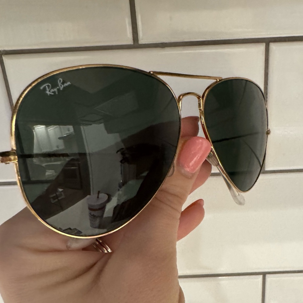 Ray-Ban Classic Gold Frame Sunglasses with Dark Lenses